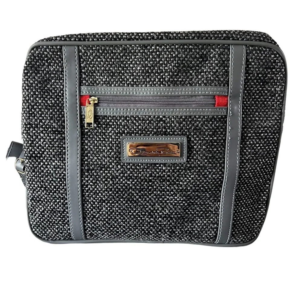 Vintage Oscar de la Renta‎ Gray Travel Bag